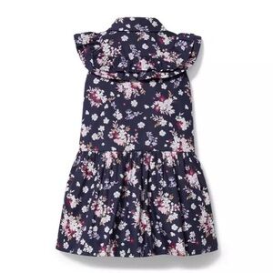 Janie and Jack Navy Floral Ruffle Dress